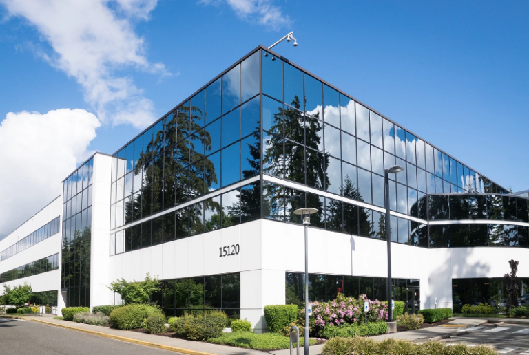 Outside View of Building in Sunny Weather